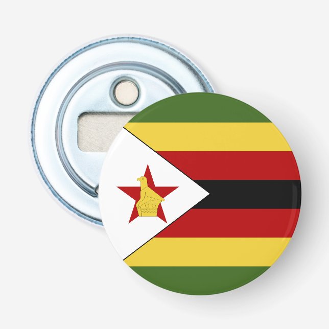 Zimbabwe flagga flasköppnare (Framsidan)
