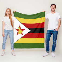 Zimbabwe flagga fleecefilt
