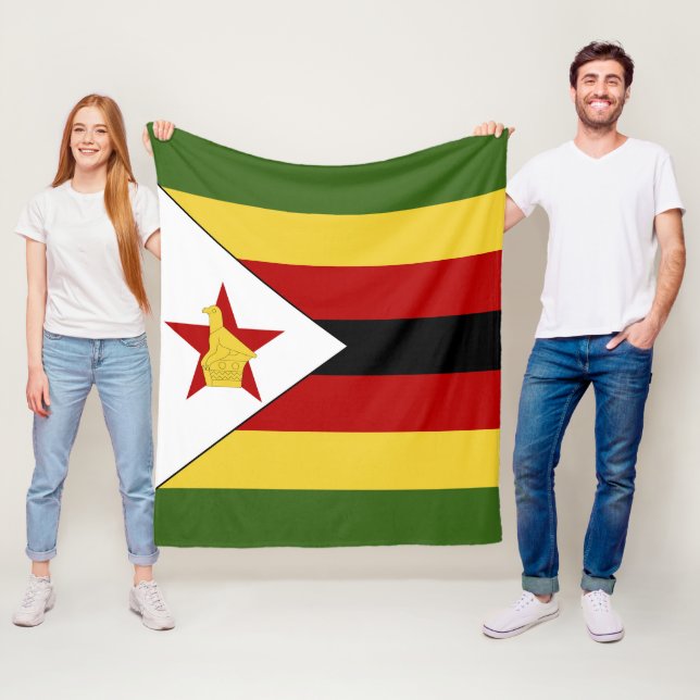 Zimbabwe flagga fleecefilt (På plats)