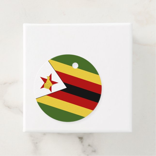 Zimbabwe flagga gåvor etiketter (På plats)