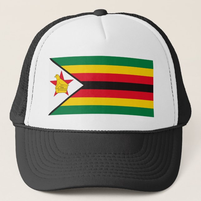 Zimbabwe Flagga Hat Truckerkeps (Framsida)