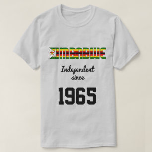 Zimbabwe Flagga Independence Firande T Shirt