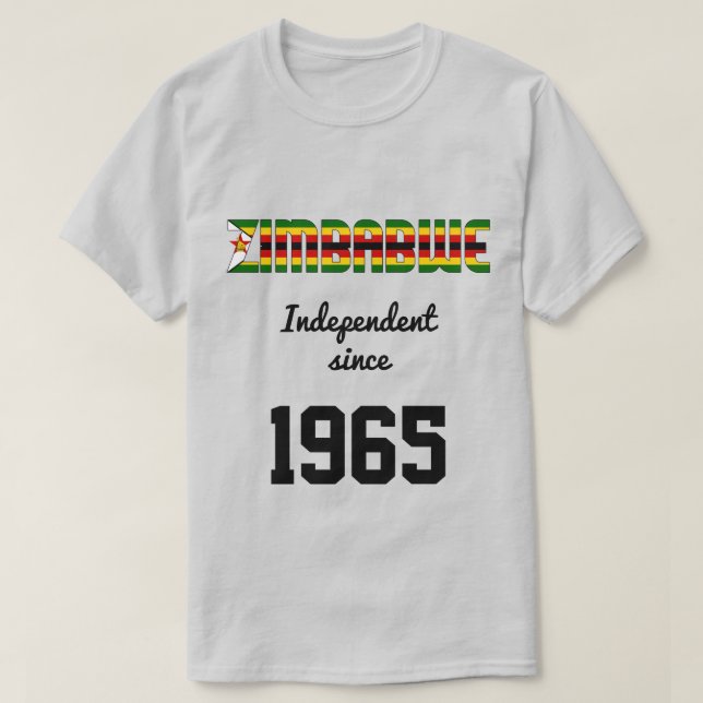 Zimbabwe Flagga Independence Firande T Shirt (Design framsida)