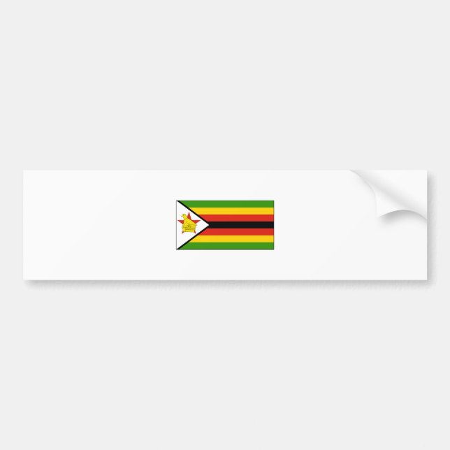 Zimbabwe FLAGGA Internationell Bildekal (Framsidan)