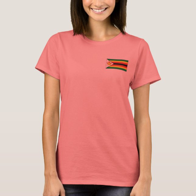 Zimbabwe Flagga + Karttröja Tröja (Framsida)