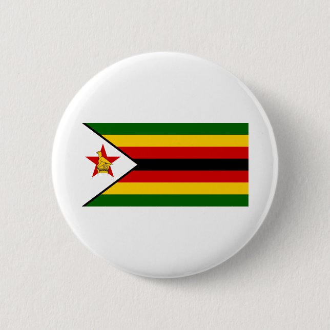 Zimbabwe Flagga Knapp (Framsida)