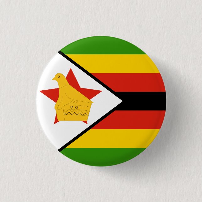 Zimbabwe Flagga Knapp (Framsida)