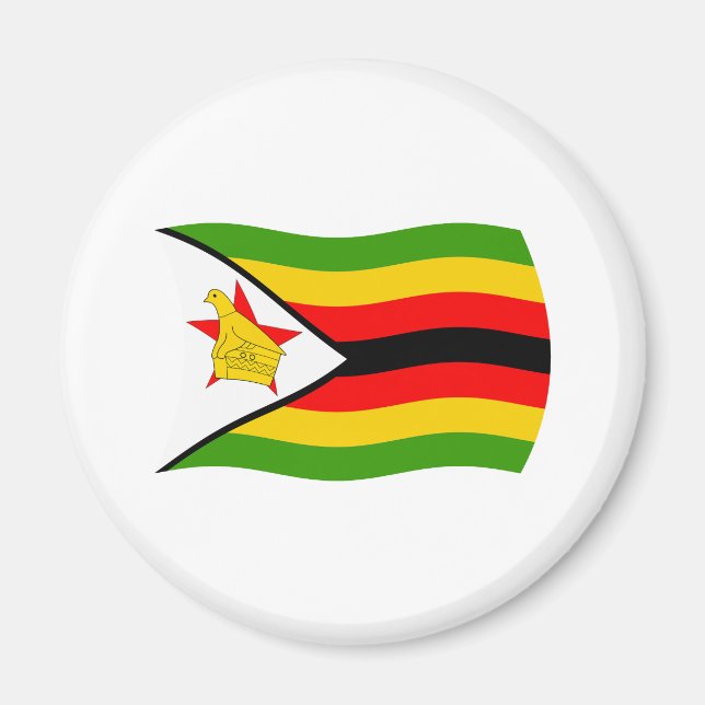Zimbabwe Flagga Magnet (Framsidan)