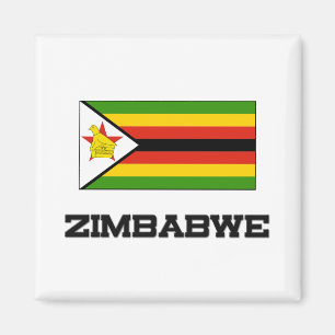 Zimbabwe flagga magnet