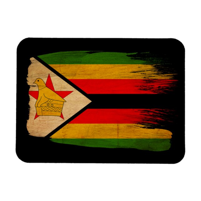 Zimbabwe Flagga Magnet (Horisontell)