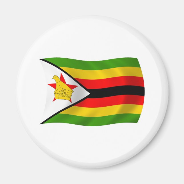 Zimbabwe Flagga Magnet (Framsidan)