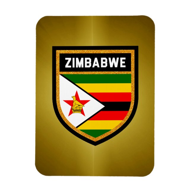 Zimbabwe Flagga Magnet (Vertikal)
