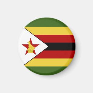 Zimbabwe flagga magnet