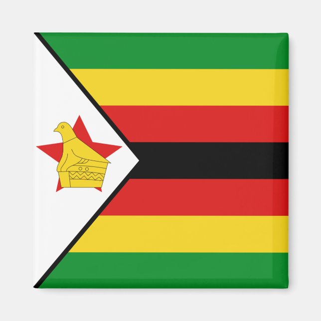 Zimbabwe Flagga Magnet (Framsidan)