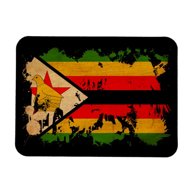 Zimbabwe Flagga Magnet (Horisontell)