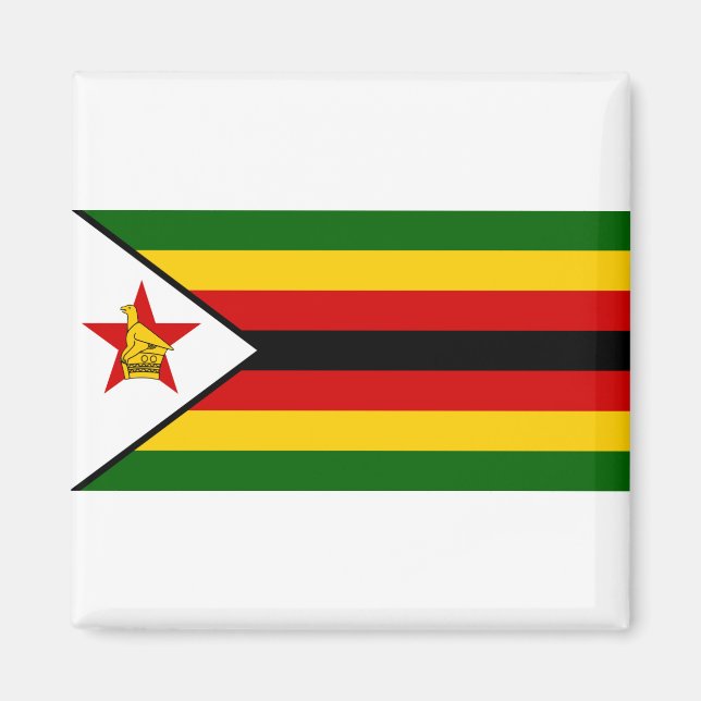 Zimbabwe Flagga Magnet (Framsidan)
