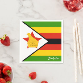 Zimbabwe & Flagga mode/sportfantast Pappersservett