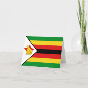 Zimbabwe Flagga Notecard Kort