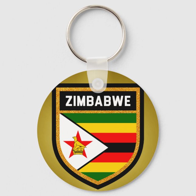 Zimbabwe Flagga Nyckelring (Framsida)