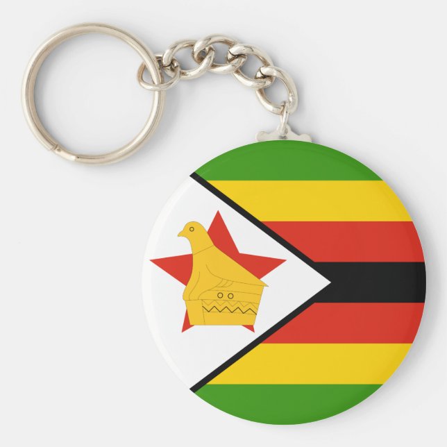Zimbabwe Flagga Nyckelring (Framsidan)