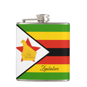 Zimbabwe Flagga och resa Zimbabwe/sportfantast Fickplunta