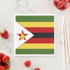 Zimbabwe flagga pappersservett