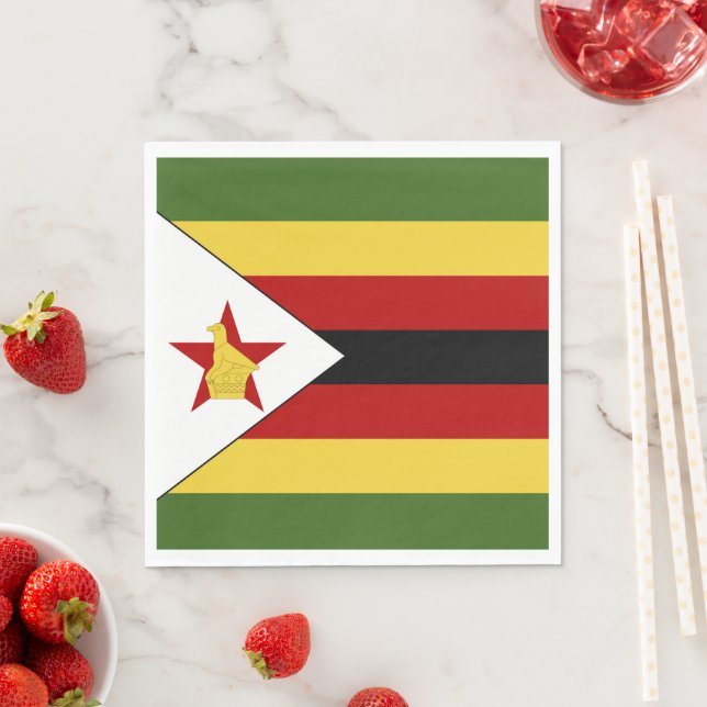 Zimbabwe flagga pappersservett (Insitu)
