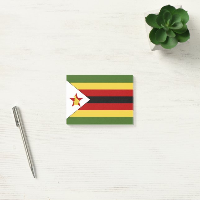 Zimbabwe flagga post-it block (Kontor)