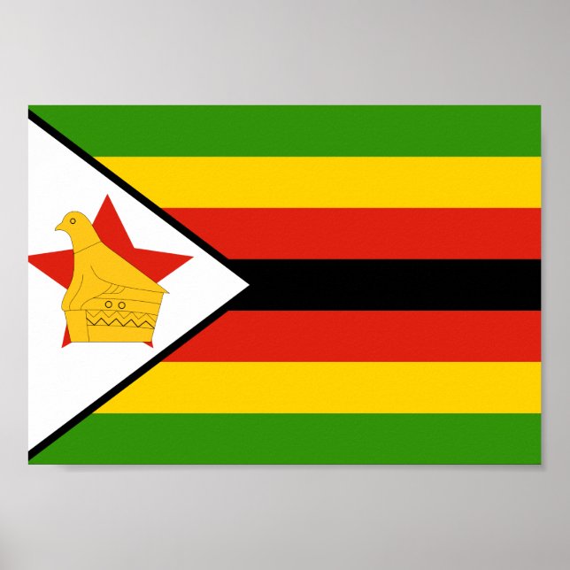 Zimbabwe Flagga Poster (Framsidan)