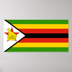 Zimbabwe Flagga Poster