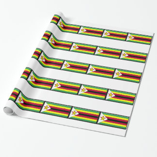 Zimbabwe flagga presentpapper