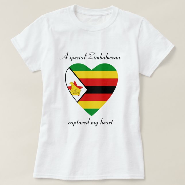 Zimbabwe Flagga Söt T-Shirt (Design framsida)