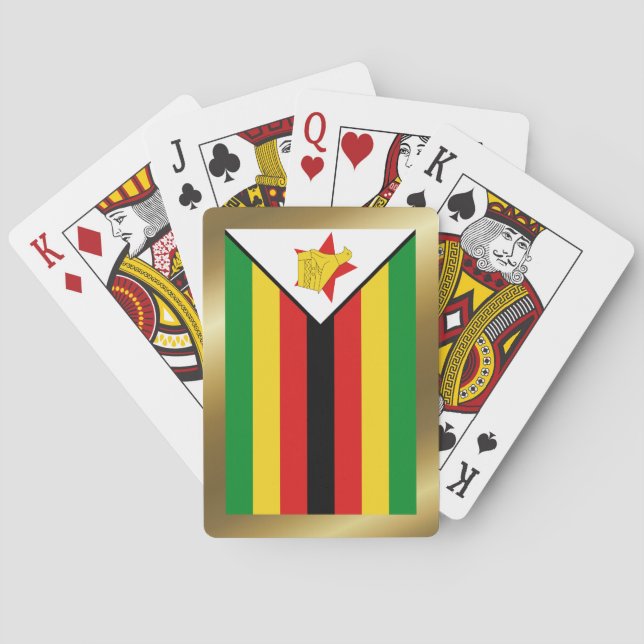 Zimbabwe Flagga Spelkort (Baksidan)