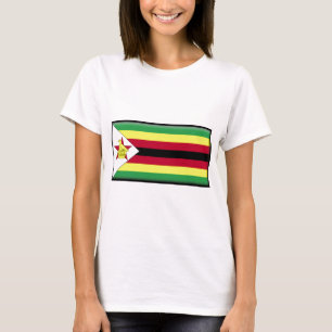 Zimbabwe flagga t shirt