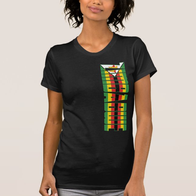 Zimbabwe flagga tee shirt (Framsida)