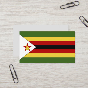 Zimbabwe flagga visitkort