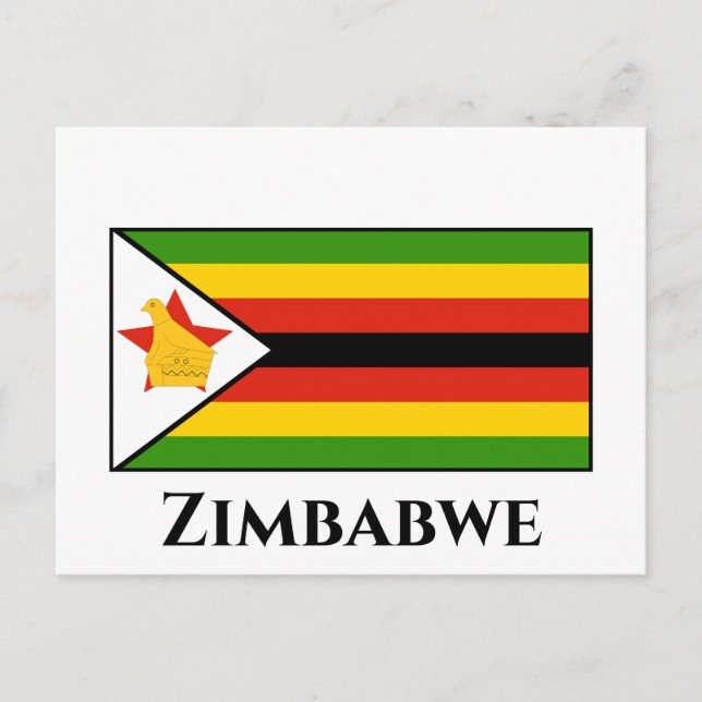 Zimbabwe Flagga Vykort (Framsida)