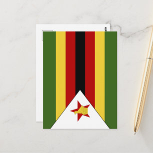 Zimbabwe flagga vykort