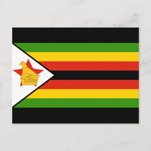 zimbabwe flagga vykort