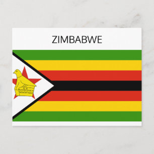 Zimbabwe Flagga Vykort