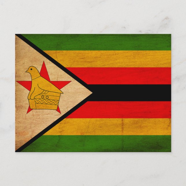 Zimbabwe Flagga Vykort (Framsida)