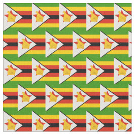 Zimbabwe Flagga & Zimbabwe Trendig Fabric /mode Tyg