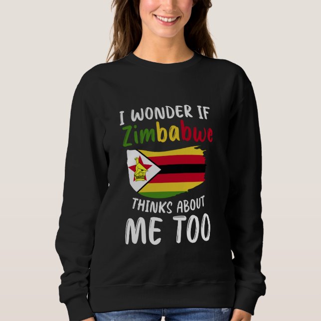 Zimbabwe Flagga Zimbabwe Zimbabwe T Shirt (Framsida)