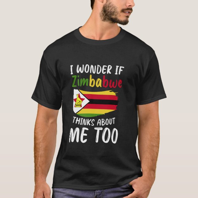 Zimbabwe Flagga Zimbabwe Zimbabwe T Shirt (Framsida)