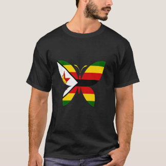 Zimbabwe Flagga Zimbabwisk Stolthet Zimbabwiska Rö T Shirt