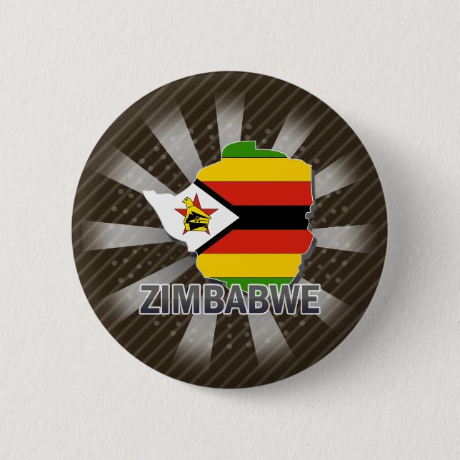 Zimbabwe flaggakarta 2,0 knapp (Framsida)