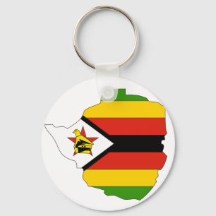 Zimbabwe flaggakarta nyckelring