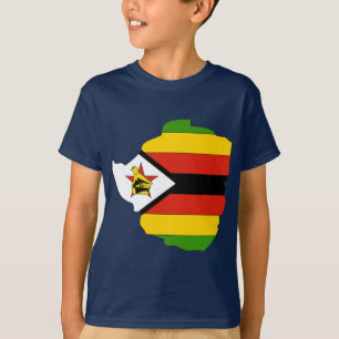 Zimbabwe flaggakarta tee shirt