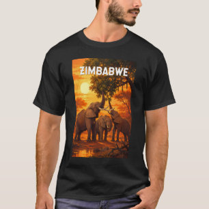 Zimbabwe Illustration Resa Konst Vintage T Shirt