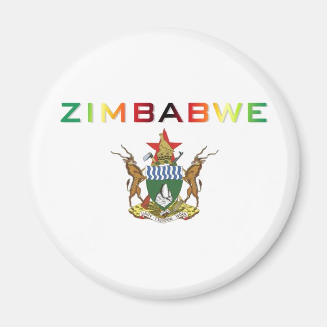 Zimbabwe Jackar om Arm Magnet (Framsidan)
